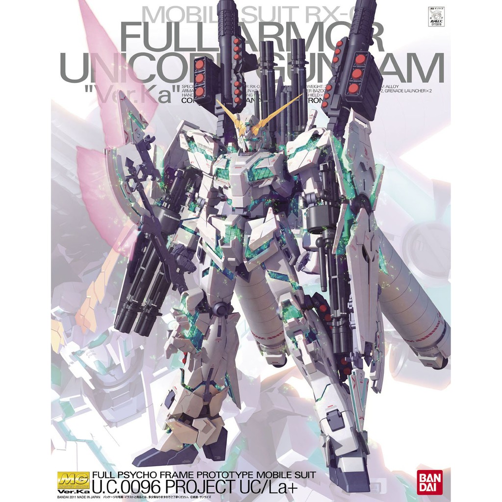 Mô hình lắp ráp Gundam Bandai MG Full Armor Unicorn Gundam Ver.Ka [GDB]