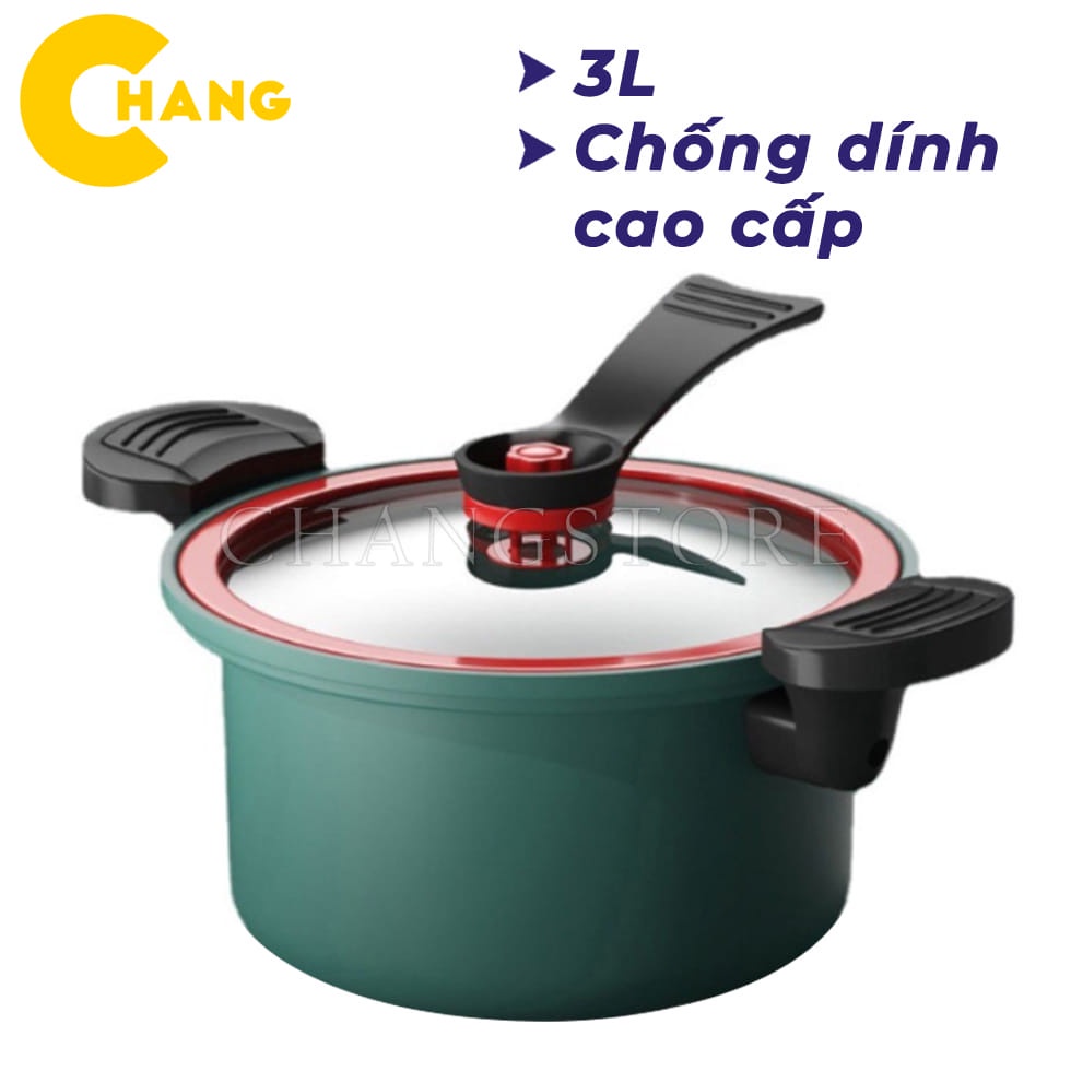 Nồi Áp Suất 24CM Chống Dính Dung Tích 3.5 Lít, Nồi Hầm Nhỏ Gọn Nhẹ Dễ Sử Dụng