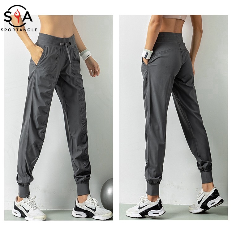 Quần dài thể thao có túi đơn giản phong cách mùa hè thời trang Hàn Quốc có size lớn S-2XL