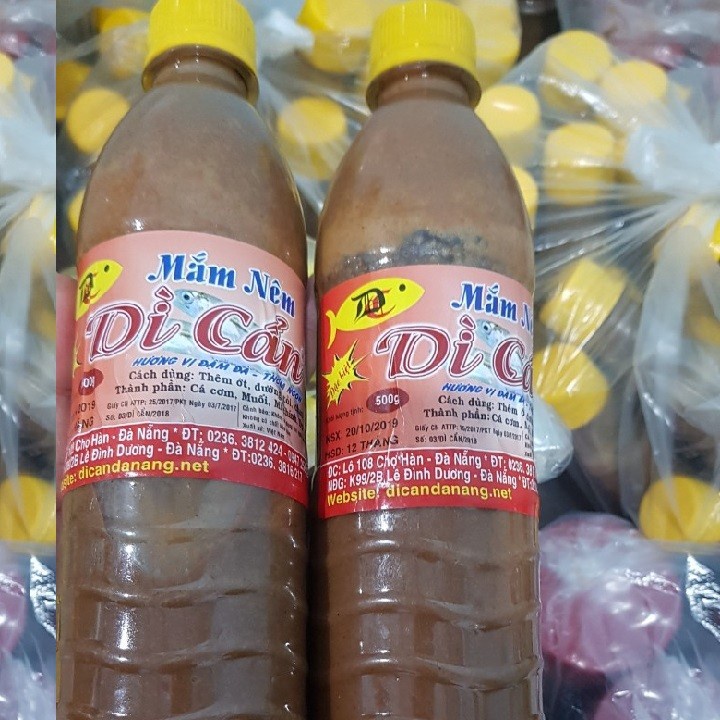 Mắm Nêm Dì Cẩn Đà Nẵng chai 250g - 500gr đặc sản miền Trung