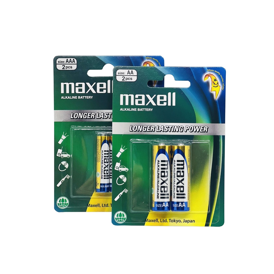 Pin AAA Maxell alkaline vỉ 2 viên LR03(GD)2B chính hãng