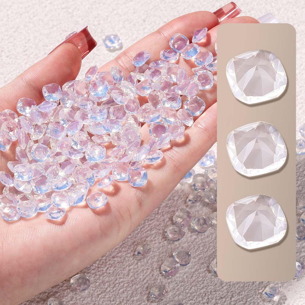 Keo Dán Trang Trí Móng Tay Hình Vuông Nhiều Màu Sắc Lấp Lánh