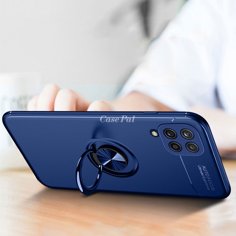 Ốp Lưng Silicone Chống Sốc Có Khuyên Xỏ Ngón Tay Và Nam Châm Gắn Xe Ô Tô Cho Samsung Galaxy A12 | BigBuy360 - bigbuy360.vn