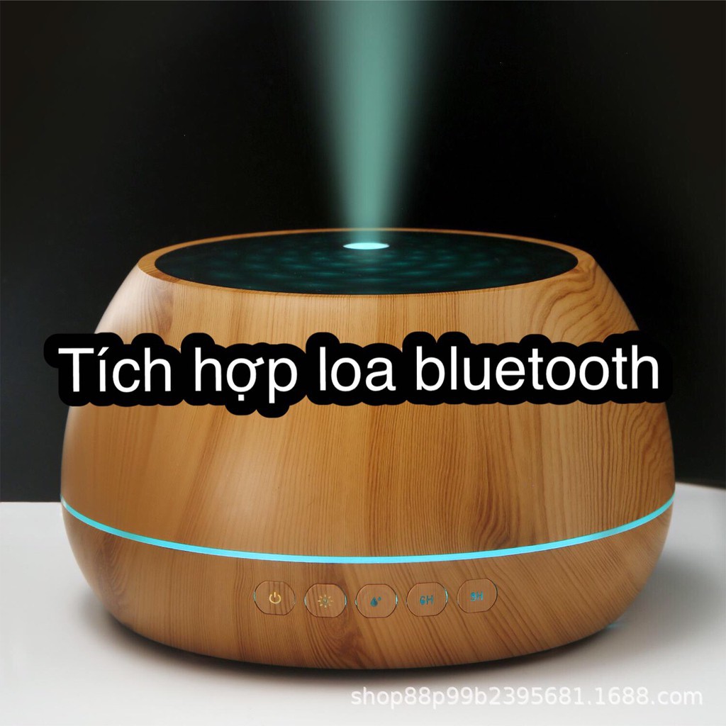 [XẢ KHO 3 NGÀY] Máy Xông Tinh Dầu, Phun Sương Nano 1000ml Tích Hợp LOA BLUETOOTH Thời Thượng-PLB01