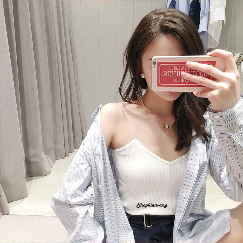 Áo thun gân 2 dây (Kèm ảnh thật)-AP22 | BigBuy360 - bigbuy360.vn