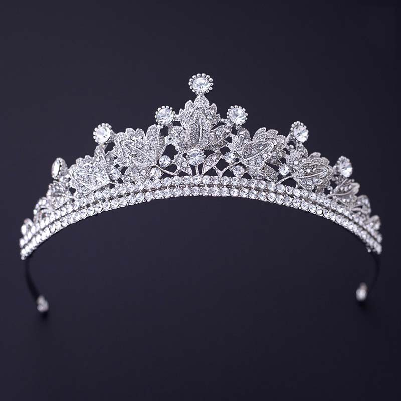 Cài tóc hình vương miện đính đá giả thời trang cho cô dâu