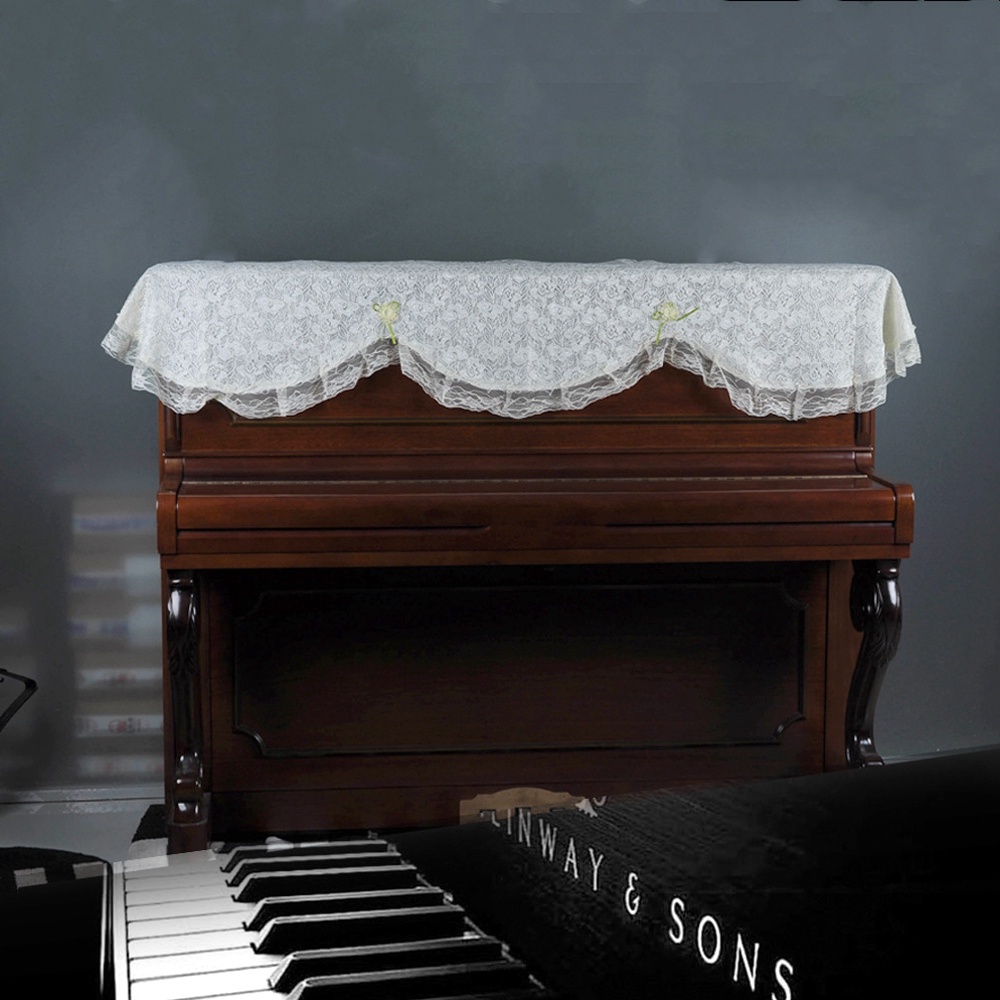 Tấm Vải Ren Phủ Bàn Phím Đàn Piano Chống Bụi 165x75cm