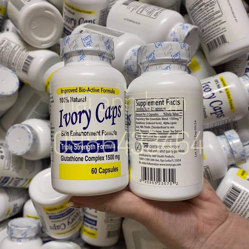 Viên uống trắng da,hỗ trợ mờ nám Ivory caps Mỹ