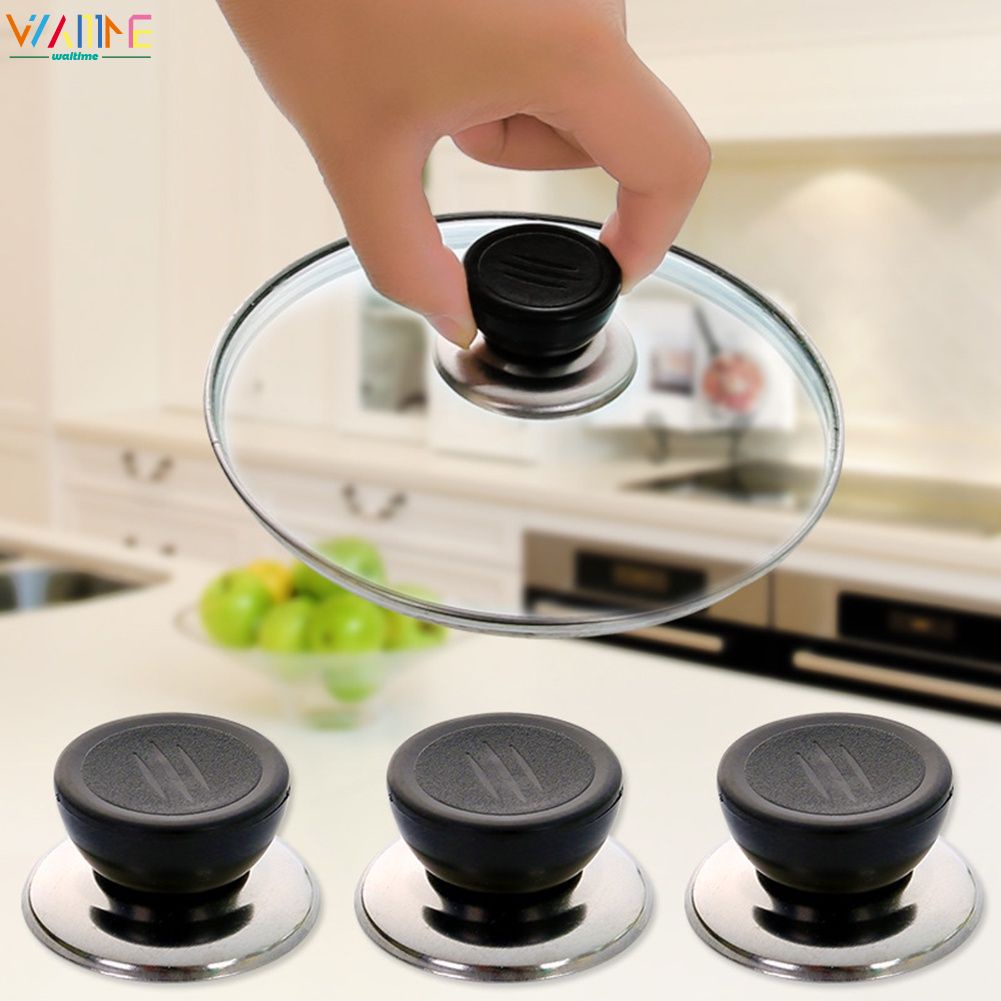 1PCS Nồi Nắp Núm có thể thay thế nắp phổ xử lý Thép Không Gỉ chống bỏng nồi thủy tinh Bìa phụ kiện nhà bếp waitime