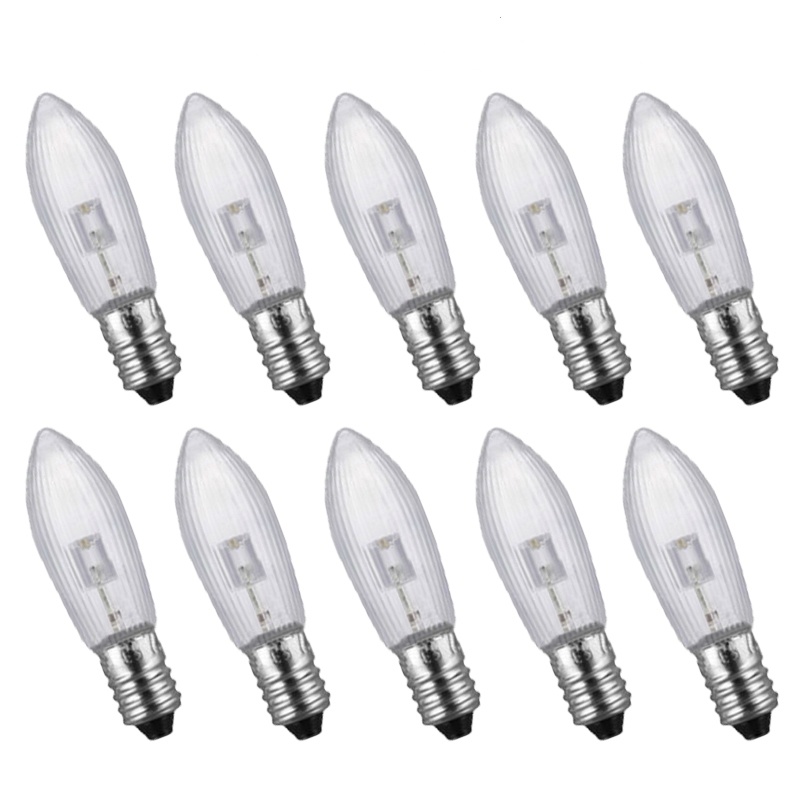 1 Bóng Đèn LED E10 Ánh Sáng Trắng Ấm Trang Trí Giáng Sinh / Năm Mới