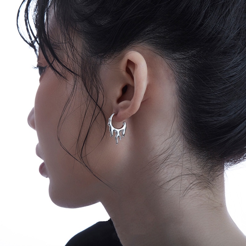 1 Đôi Bông Tai Hình Ngọn Lửa Phong Cách Cổ Điển Thời Trang 2022 Dành Cho Nữ