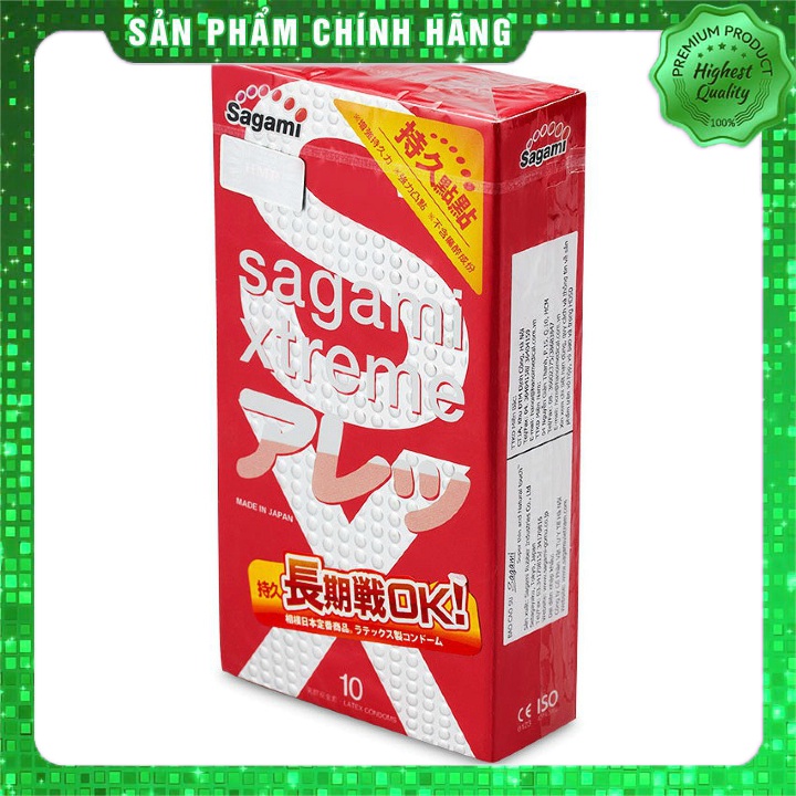 Bao Cao Su Gân Gai Kéo Dài Thời Gian 10 bao Sagami Feel Long - bcs Nhật Bản - Chính hãng