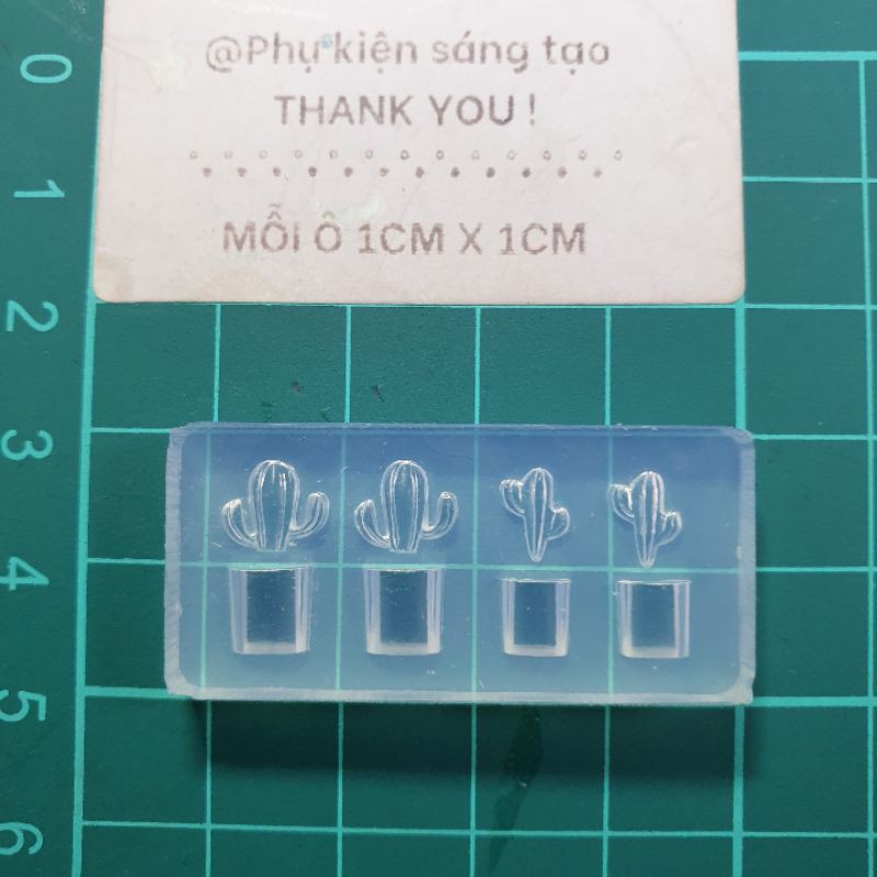 Combo 2 khuôn silicon trang trí nail-keycap dễ thương