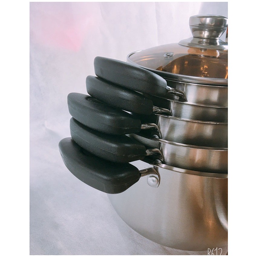 Bộ nồi inox Đức cao cấp 5 món hàng chính hãng Composite Steel Soup Pot