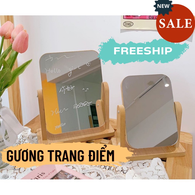 Gương , Gương Trang Điểm Để Bàn Mini titan.st