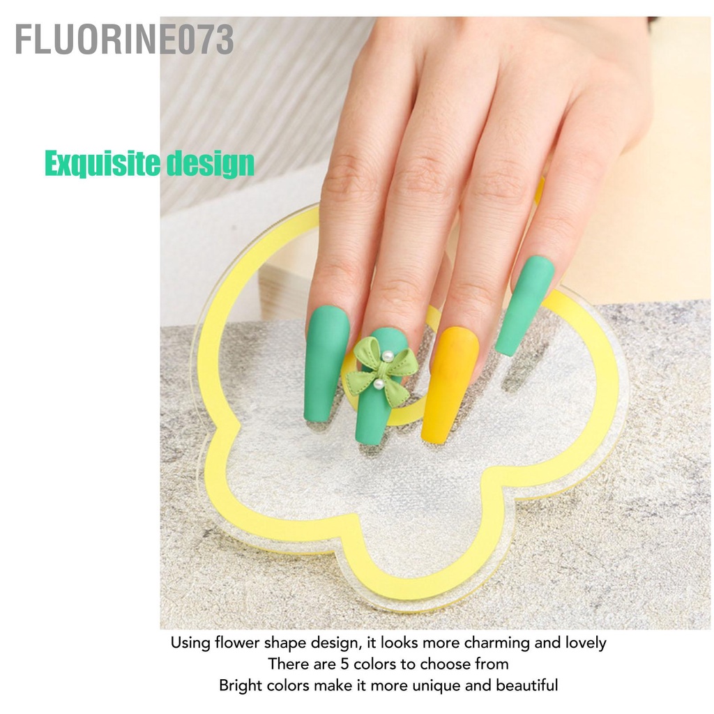 Fluorine073 5 cái Bảng Màu Nghệ Thuật Làm Móng Tay Cao Độ Trong Suốt Hai Mặt Dày Hình Dạng Hoa Gel Trang Điểm Hiển Thị