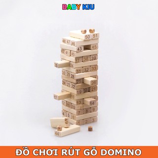ĐỒ CHƠI RÚT GỖ + DOMINO (GỖ TỰ NHIÊN, LOẠI TO)
