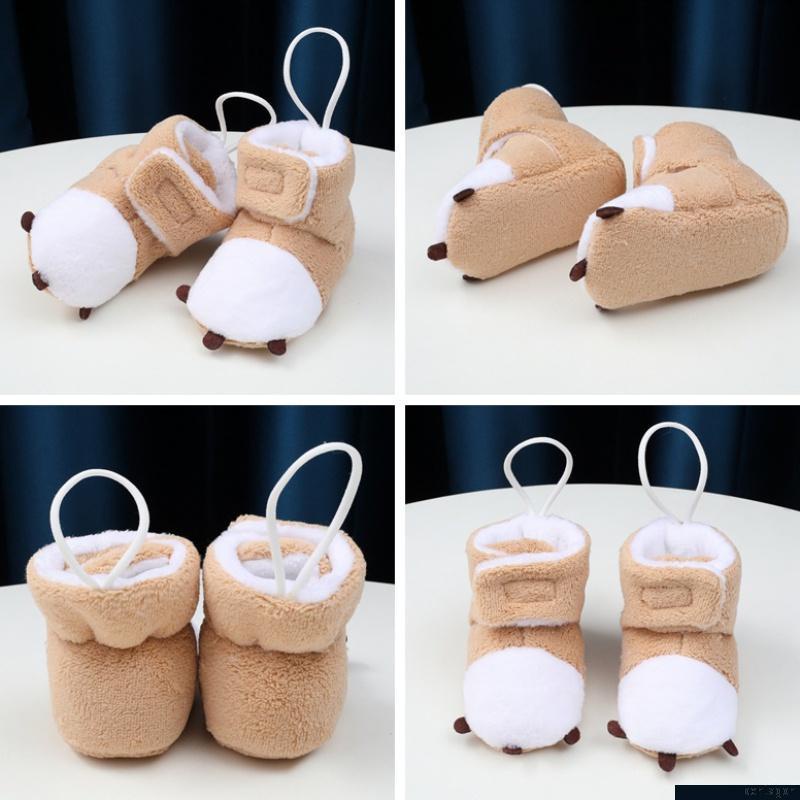 Giày bốt lót lông dễ thương cho bé từ 0-18 tháng tuổi
