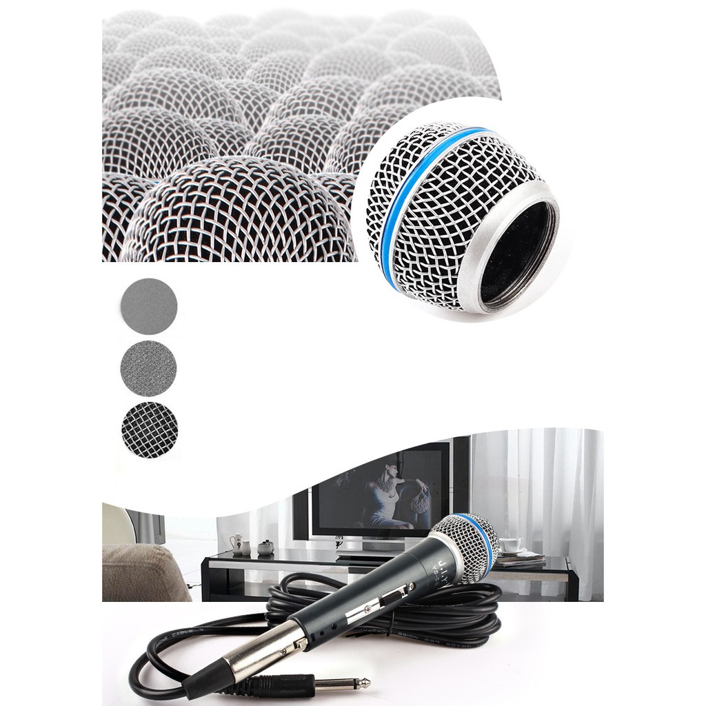 Mic, Micro karaoke có dây giảm tạp âm, chống nhiễu,chống hú, bắt âm tốt, thân kim loại được phủ nhám cao cấp - [NEW]