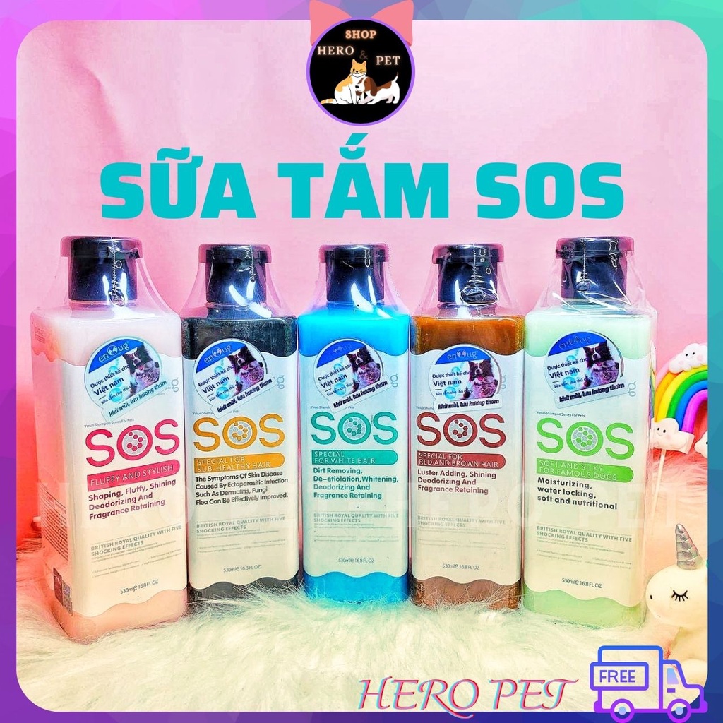 Sữa Tắm SOS dành cho Chó Và Mèo (530ml) [CHÍNH HÃNG] - Hero Petshop