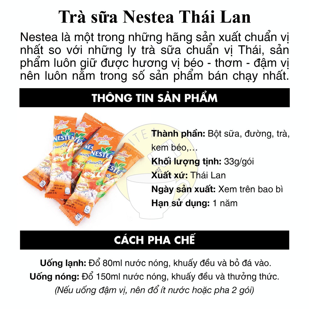 [HSD 7/022] Gói lẻ trà sữa Nestea Thái - 33g | BigBuy360 - bigbuy360.vn