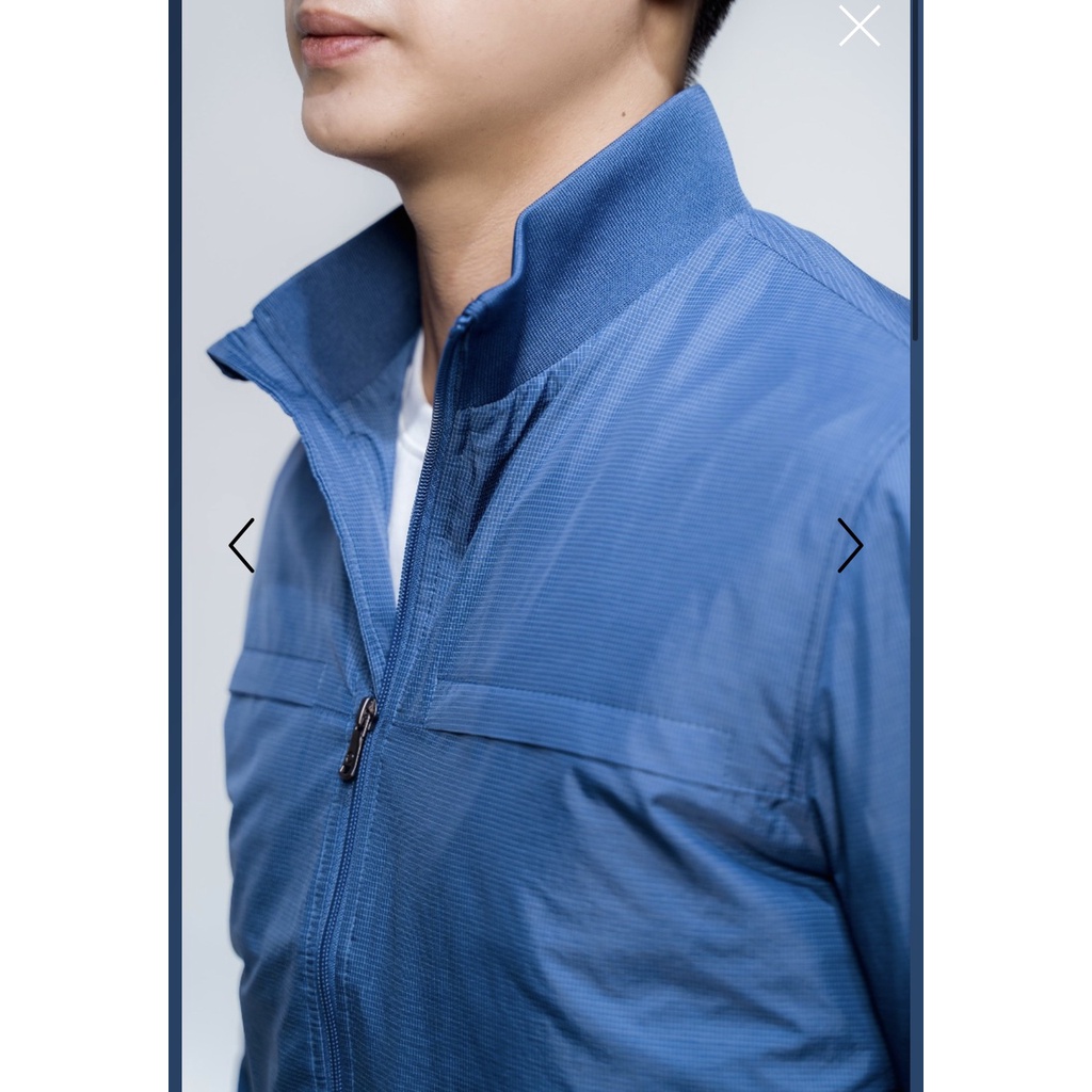 OWEN - Áo khoác gió nam Owen 2 lớp màu xanh 61030