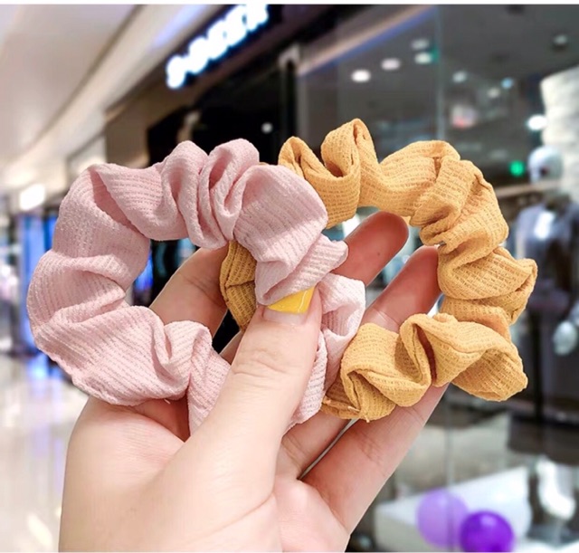 [ Bán sỉ ] sét 100 buộc tóc scrunchies màu NGẪU NHIÊN cực xinh hot trend