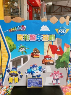 Bộ xe biến hình Poli cho bé