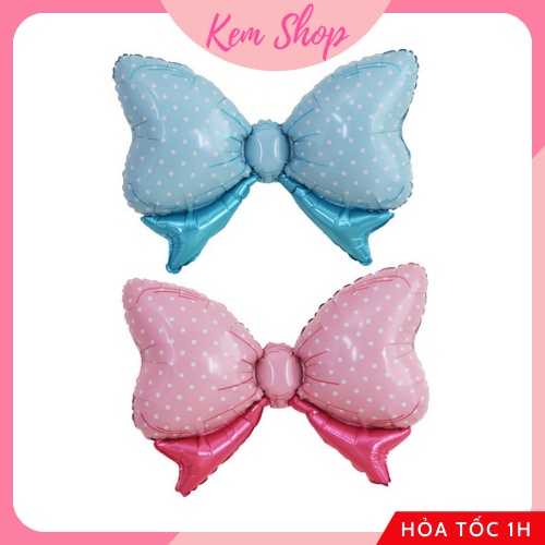 Bóng hình chiếc nơ màu hồng màu xanh xinh xắn dễ thương trang trí sinh nhật sự kiện - K208