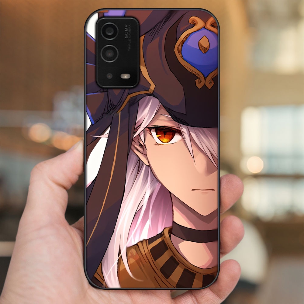 Ốp lưng Oppo A55 4G, A55 5G viền đen in hình Cyno Genshin Impact