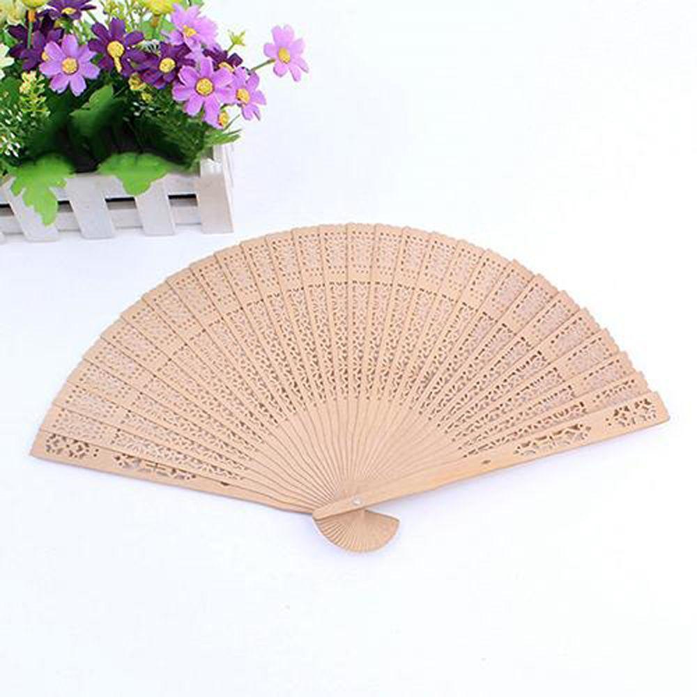 Quạt Gỗ Cầm Tay Khắc Họa Tiết Rỗng Làm Phụ Kiện Chụp Ảnh