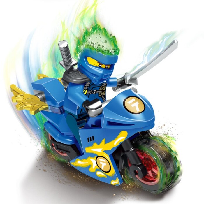 Đồ chơi lắp ráp nhân vật ninjago phẫn nộ kèm moto đủ 8 mẫu nhân vật