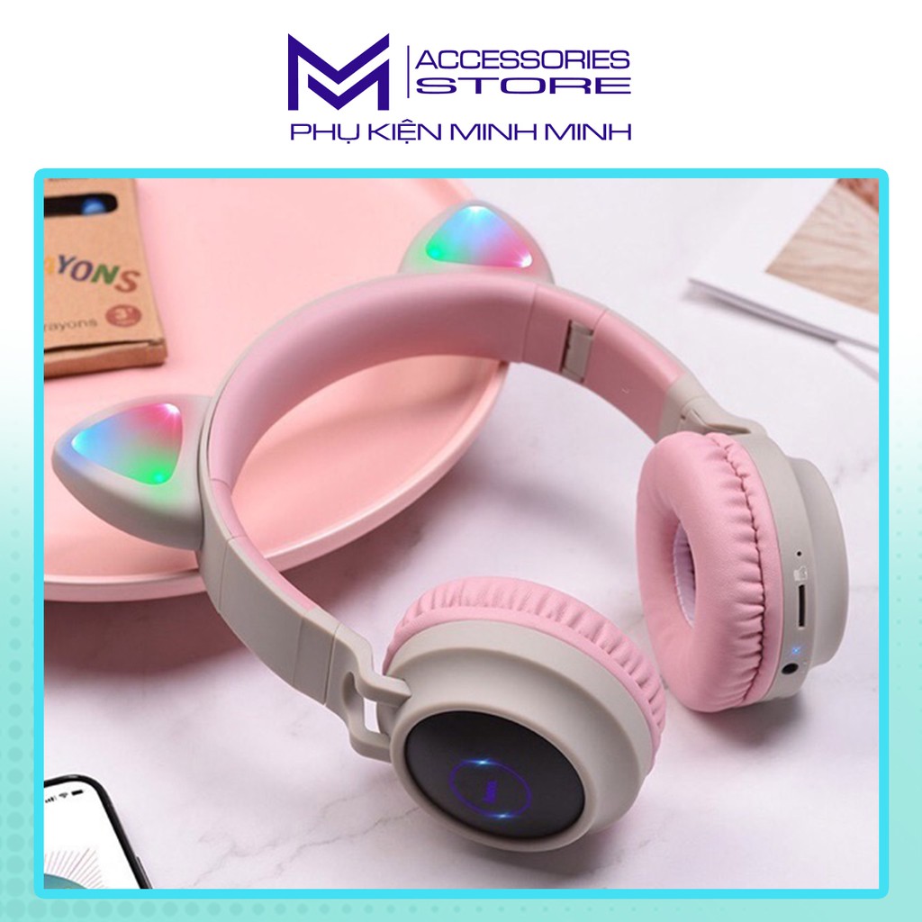 Tai nghe chụp tai bluetooth headphone tai nghe không dây tai mèo chính hãng Hoco W27