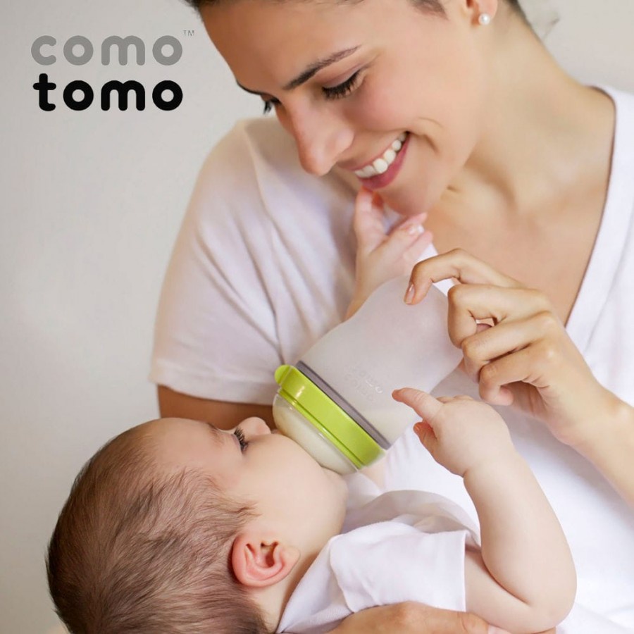 Bình sữa Comotomo chính hãng 150ml/250ml chất liệu silicone cao cấp, mềm mại như ti mẹ