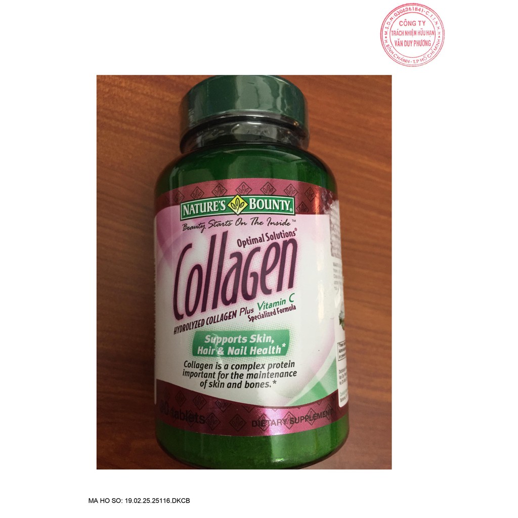 Viên Uống Bổ Sung Collagen & Vitamin C Nature's Bounty 90 Viên