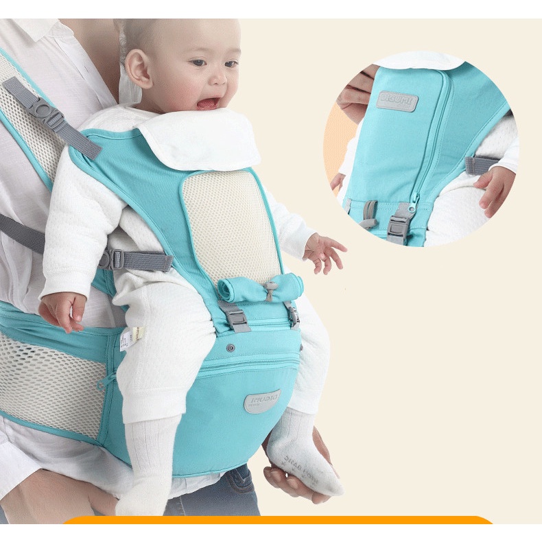 [Dòng cao cấp DIGUMI] Địu Ngồi Em Bé Chính Hãng Đai địu con đa năng 10 tư thế  an toàn tiện lợi cho Mẹ Và Bé Yêu