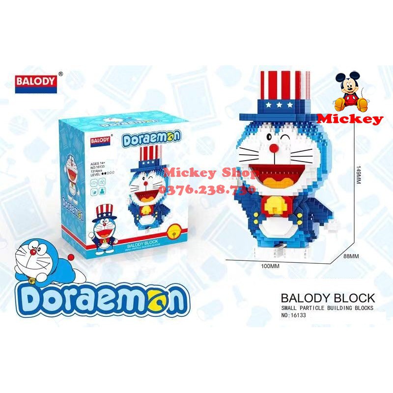 Xếp hình lego doremon Balody chính hãng cho bé đồ chơi trẻ em Doremon Nanoblock Đồ chơi lắp ráp cho bé