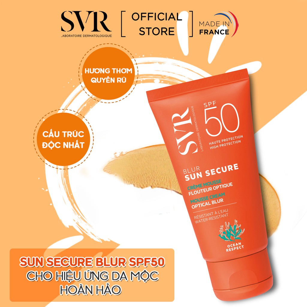 Kem chống nắng có màu giúp che khuyết điểm SVR SUN SECURE Blur SPF50 50ml