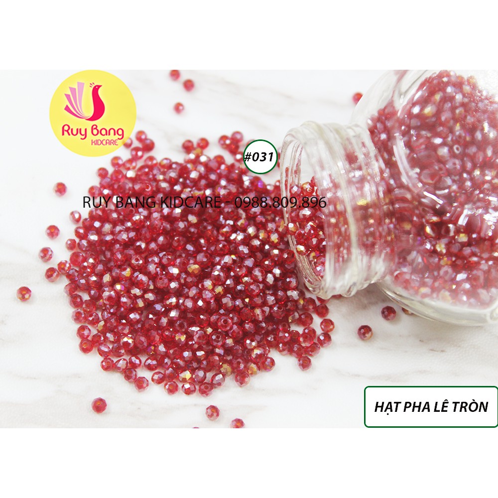 Hạt đá pha lê hình tròn 2mm