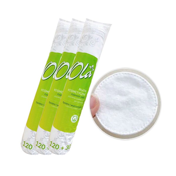 (Túi lớn) Bông tẩy trang Ola Cotton Pads 150 miếng hàng Ba Lan