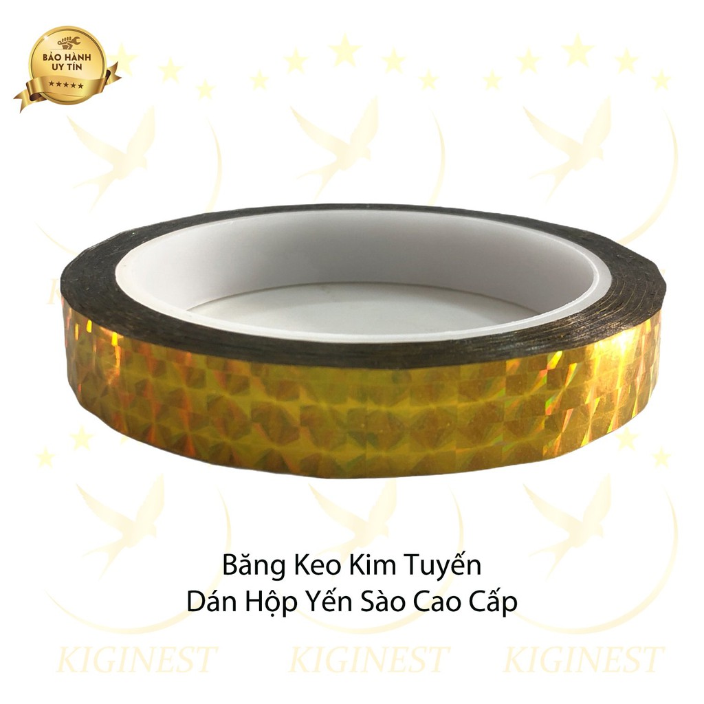 10 Cuộn Băng Keo KIM TUYẾN dán hộp Yến _Cuộn 50M-KHUYẾN MÃI