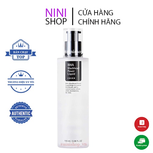 Tẩy tế bào chết hoá học Cosrx Bha blackhead power liquid(tẩy da chết bha cosrx &amp; 2% bha liquid exfoliant&amp;1% bha calm)