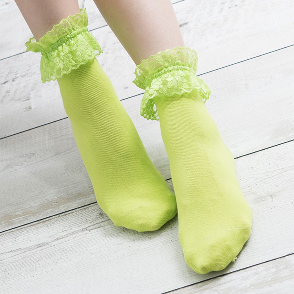 Vớ Cotton Phối Ren Phong Cách Cổ Điển Dành Cho Nữ