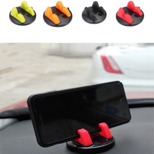 Rotatable Soft Silicone Anti Slip Mat Mount Stands Car Phone Holder