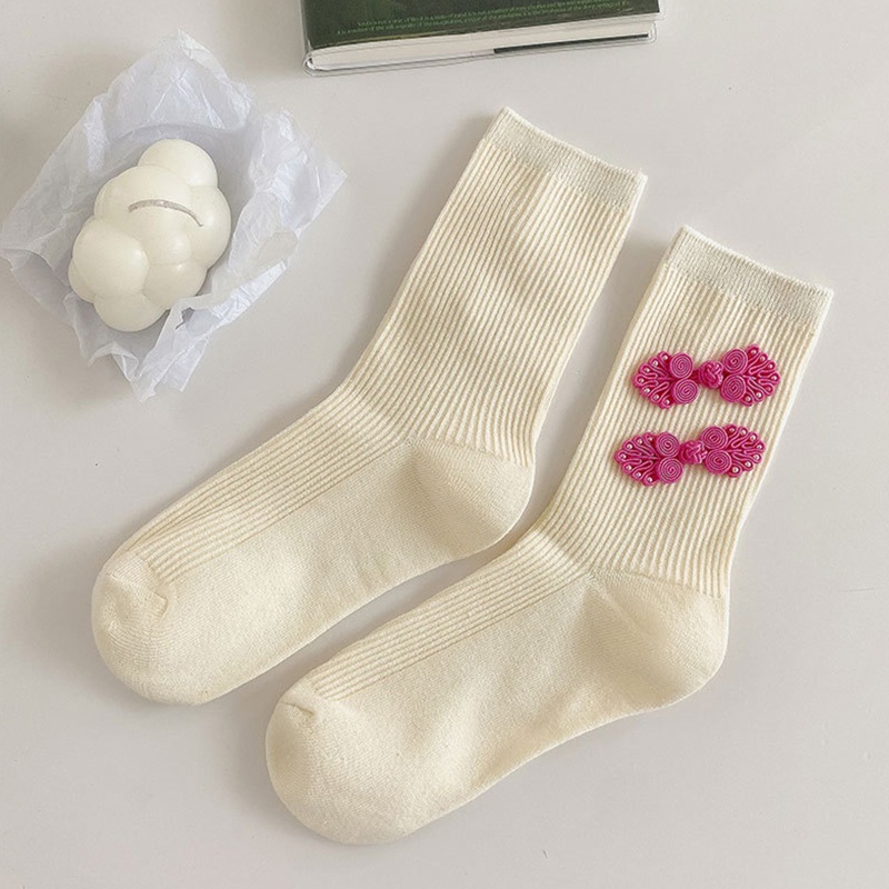 Youyo Vớ Cotton Cổ Vừa Thời Trang Dành Cho Nữ