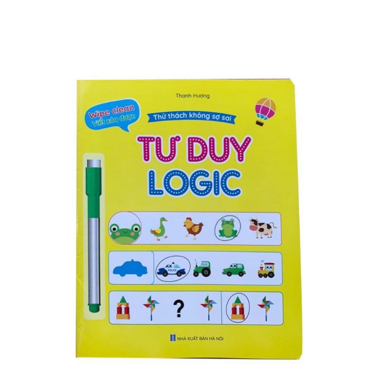 Bộ Vở Viết Xóa Được - Wipe Clean: Làm Toán Không Sợ Sai ( Bộ 4 Cuốn) - Tặng Kèm 2 Bút