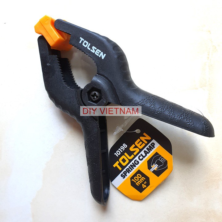 Kẹp gỗ lò xo hãng TOLSEN 10198 cao cấp cỡ 4 inch (100mm), Bảo hành 12 tháng Kouritsu Official Store