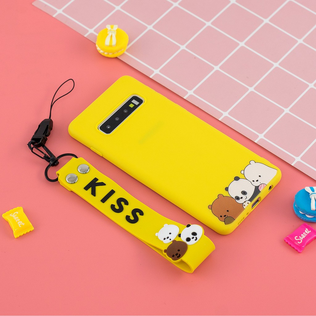 Ốp điện thoại bằng tpu hình gấu đáng yêu dành cho Samsung Note 8 S10 Plus S10e S10 5G | BigBuy360 - bigbuy360.vn