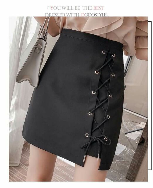 Váy ngắn,Chân váy,Quần nữ, họa tiết hình nơ, xòe, thắt dây, cạp cao, ôm hông tôn dáng, chất mềm mại