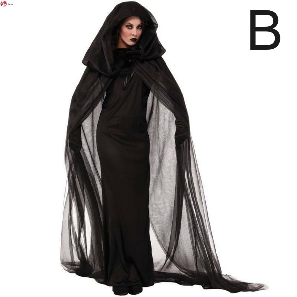 JDBE Adult Women Cospaly Wicked Witch Fancy Dress Halloween Party Costume Outfit Prop